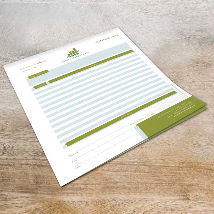 02 table DELIVERY NOTE