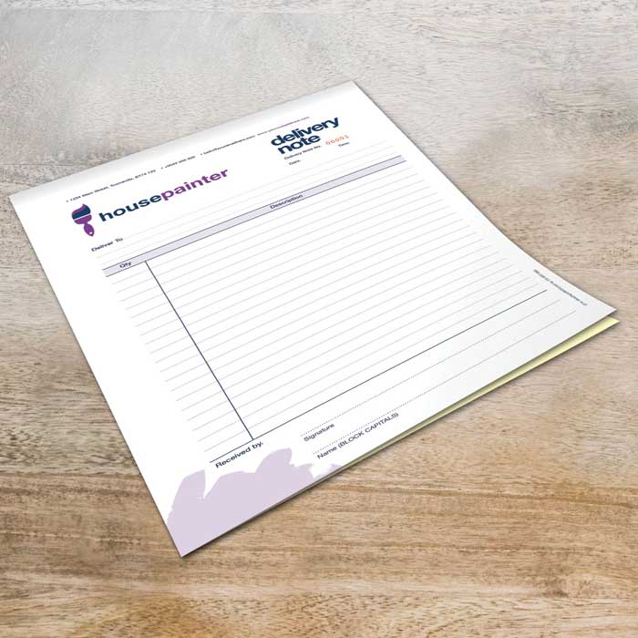 03 classic DELIVERY NOTE
